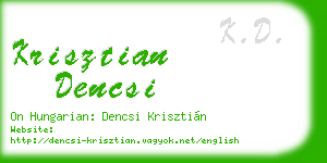 krisztian dencsi business card