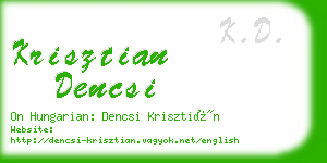 krisztian dencsi business card